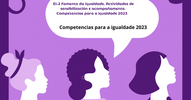 Competencias para a igualdade 2023.  Subvencións para o investimento de políticas de xénero no ano 2023.